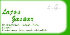 lajos gaspar business card